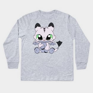 Cute baby dragon from cartoon How to train your dragon Night light fury Kids Long Sleeve T-Shirt